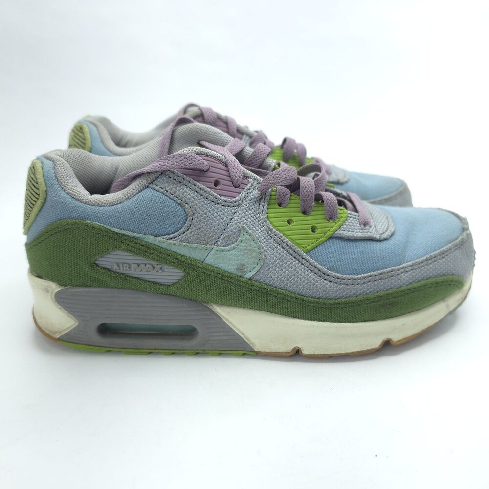 Nike Air Max 90 Sz 6.5Y GS Nature Worn Blue Copa Grey DQ4016-400